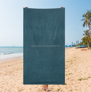 Serviettes de plage en tissu éponge imprimées sur mesure, serviettes de camping motif étoile de mer, vente en gros directe usine - Product Image 1