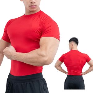 Camiseta de Compresión de Manga Corta para Hombre, Personalizada, al por Mayor, de Secado Rápido, Transpirable, para Correr, Gimnasio, Entrenamiento, Fitness y Deportes - Product Image 1
