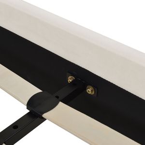 Set letto moderno Queen Aspen con testiera verticale trapuntata in velluto beige francese di alta qualità - Product Image 3