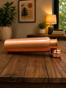 Pure Copper BottleLeak-ProofAyurvedic Health BenefitsHandmade <b>Drinkware</b> - Product Image 4