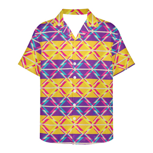 Chemise d'été pour homme en polyester/coton respirant, imprimé floral, manches courtes, style hawaïen, vêtements de plage d'été - Product Image 6