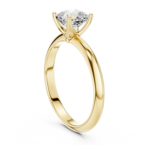 แหวนหมั้นเพชรทรงคุชชั่น 1 กะรัต ทองคำขาว 14K คลาสสิก ได้รับการรับรองจาก IGI เพชรเพาะเลี้ยงในห้องปฏิบัติการ ของขวัญวันครบรอบแต่งงาน - Product Image 4