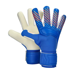 ถุงมือผู้รักษาประตู HO HUNTS IMPEX สีน้ำเงินแบบเต็มนิ้ว พร้อมฝ่ามือกันลื่นและสายรัดแบบตะขอเกี่ยว สำหรับกีฬา ทุกเพศ ทุกฤดูกาล - Product Image 1