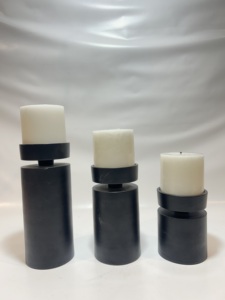 Portavelas de Aluminio Fundido de Primera Calidad, Estilo Nórdico Minimalista, Decorativo, para Velas de Pilar, para Hogar Moderno, Bodas, Hoteles, Restaurantes - Product Image 1