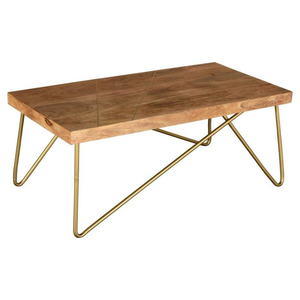 Fancy Wooden Top Metal Frame Coffee <b>Table</b> Natural Finished For Home Living Room Decorative Furniture <b>Side</b> <b>Table</b> Handmade - Product Image 1