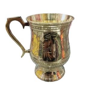 Handcrafted Brass Mug for Tea Coffee Water <b>Vintage</b> Hammered Design Drinking Cup for Home Kitchen Gifting - Product Image 6