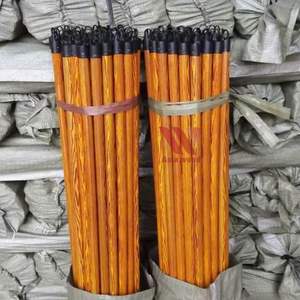 Conception de grain vietnamien manche de balai en bois enduit de PVC meilleure qualité prix bon marché stock disponible approvisionnement en vrac café couleur PVC - Product Image 1