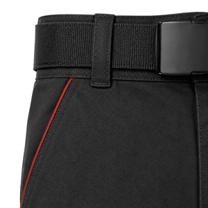 Ensemble de vêtements de travail personnalisés rouge et noir à manches courtes et pantalon cargo pour le personnel des installations industrielles, vente en gros, fabricant OEM - Product Image 5