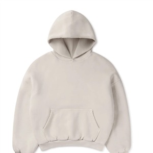 Sweat-shirt à capuche sans cordon en coton lourd 400 g/m² de haute qualité, personnalisable, streetwear homme, logo OEM, sweat-shirt surdimensionné personnalisé - Product Image 1