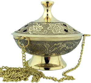 Elegant Islamic <b>Bakhoor</b> Incense <b>Burner</b> for Oud Chips Arabic Design Enhancing Cultural Home Atmosphere - Product Image 2