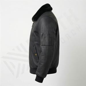 Veste de moto en cuir véritable pour homme de qualité supérieure, nouvelle arrivée, vestes de moto d'hiver, protections amovibles, personnalisables - Product Image 3