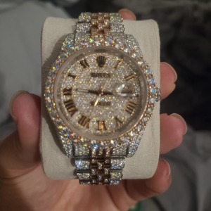 Reloj de Lujo para Hombre, Colección Hip Hop, con Diamantes Blancos Brillantes de Moissanita VVS, Mecánico, de Acero Inoxidable de Alta Calidad - Product Image 4