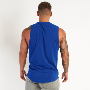 Débardeur sans manches pour homme, bleu royal, col rond, couleur unie, tricoté, coupe décontractée - Product Image 6