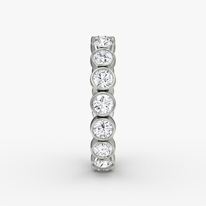 Lab Grown <b>Diamond</b> Round Brilliant Cut Bezel Eternity <b>Diamond</b> <b>Ring</b> - Product Image 3