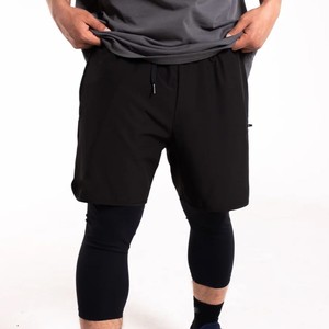 Shorts Awrah 2026 pour hommes, couleur unie, séchage rapide, avec cordon de serrage, taille mi-haute, décontractés, sportifs, en Spandex et Nylon tricoté - Product Image 6