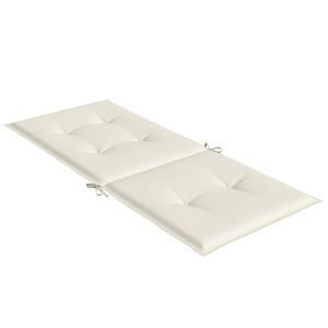 Cuscini per sedie con schienale alto in tessuto Melange crema 4 pezzi 47.2 "x 19.7" x 1.6 "rivestimenti per sedili e cuscini - Product Image 5
