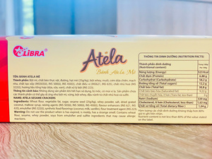 ขนมงาอบกรอบ 150 กรัม ATELA ขนมบิสกิตกลมกรอบหวาน ผู้ผลิต ODM เวียดนาม - Product Image 5