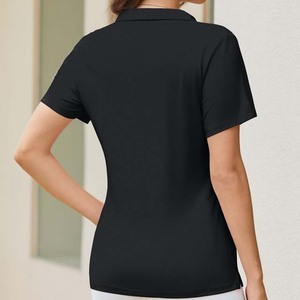 Summer Casual Polo Shirts <b>Womens</b> Cotton V-Neck Short Sleeve Work <b>Tops</b> Ladies Lightweight Outdoor Sports Golf Polos Tee - Product Image 3