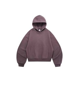 เสื้อฮู้ดดี้โอเวอร์ไซส์แบบสวมหัว ผ้าฟลีซเนื้อหนา ผสมผ้าฝ้าย 100% ทรงหลวมไหล่ตก  ผลิตตามสั่ง  รักษ์โลก - Product Image 1