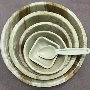 Meilleures ventes de vaisselle jetable écologique Assiettes en plastique et bambou feuille de palmier Areca de fabrication vietnamienne - Product Image 2