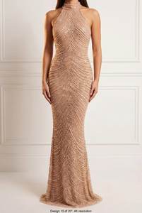 ชุดราตรีหรูหราประดับลูกปัดแบบผูกคอ ปี 2026 ชุดเดรสปาร์ตี้ทรงเมอร์เมดปักเลื่อมสั่งตัดระดับไฮเอนด์สำหรับผู้หญิง ชุดราตรีสำหรับงานทางการ - Product Image 3