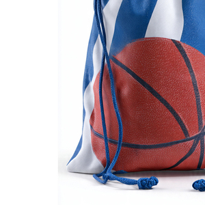 Sac de sport à cordon avec poche, 100 % polyester et nylon, sac à dos à cordon pour le basketball - Product Image 4