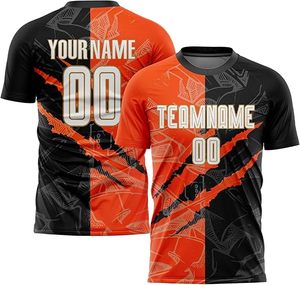 ชุดเสื้อฟุตบอลแบบซับลิเมชั่นสีน้ำเงินขาว พร้อมชื่อทีม 00 คอกลม แขนสั้น ระบายเหงื่อได้ดี สำหรับผู้ใหญ่ ใส่ได้ทั้งชายและหญิง - Product Image 4