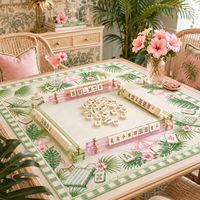 Tapis de Mahjong Moderne 33'' Palm Beach au Design Original Personnalisé, Tapis de Jeu pour Club, Tapis de Mahjong en Néoprène pour Hôtel de Vacances, Décoration de Table