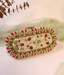 Sacs fourre-tout en tissu brodé à la main en coton, sacs à bandoulière avec poignée, fermeture éclair, sacs à bandoulière pour femmes, accessoires - Product Image 1