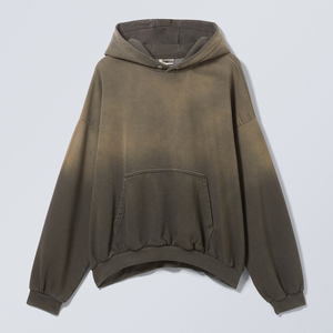 High Quality Cotton Oversize Men's Acid Wash Hoodies <b>Thick</b> <b>Fleece</b> Drop Shoulder Plain Blank Custom Men Hoodies Manufacturer - Product Image 3