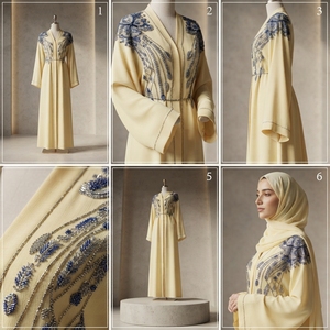 ชุดเดรสอิสลามแบบยาวสำหรับผู้หญิง พร้อมการตกแต่งระดับพรีเมียม - Product Image 6