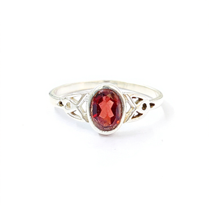 Vintage Style 2.0 Grams <b>Garnet</b> Gemstone <b>Ring</b> Fashion Bezel Setting Inlay - Product Image 2
