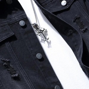 Spring Autumn <b>Men</b> <b>Denim</b> <b>Jackets</b> Casual Solid Color Single Breasted Jeans <b>Jacket</b> <b>Men</b> Slim Fit Cotton Outwear <b>Jackets</b> - Product Image 5