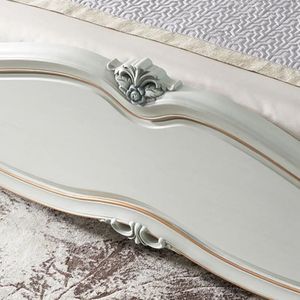 Juego de Dormitorio Princesa Blanco Clásico de Lujo en Oferta, Cama Tapizada, Muebles Elegantes para Hotel, Diseño de Alta Calidad - Product Image 6