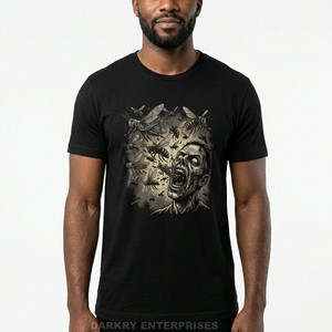 Cyberpunk Men T Shirt Robotic Cyborg Skull Print Graphic Tee Custom Streetwear Cotton Short Sleeve T-shirt <b>Dropshipping</b> Top - Product Image 5