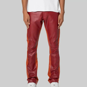 Pantalon en cuir véritable pour homme, qualité supérieure, respirant, couleur rouge, meilleur prix. - Product Image 1