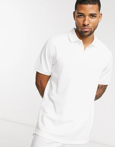 Polo à manches courtes pour homme, couleur unie, coton, style décontracté, coupe classique, tissu Oxford respirant - Product Image 1