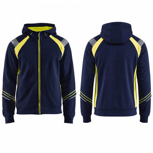 Winter Warm Polyester Fleece High Visibility Work Hoodie Custom Logo Hi Vis Safety <b>Jacket</b> <b>Worker</b> Coat Reflective Safety Hoodie - Product Image 1