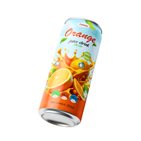 Fruit & groentesap OEM/ODM 250ml slanke blik sinaasappelsap met vruchtvlees Private Label sap met echt vruchtvlees