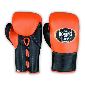 No Boxing No Life Cowhide Leather Sparring Boxing <b>Gloves</b> Training Hook & Loop Lace-up <b>Moisture</b> Wicking Stretchable durable OEM - Product Image 1