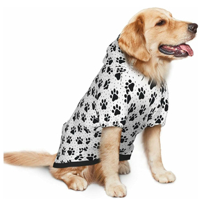 Sudadera con capucha para perro, corte regular, bloques de color, algodón tejido, ropa casual de invierno, ecológica, con bolsillo, unisex para mascotas - Product Image 2