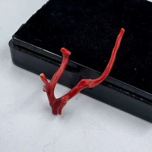 ลูกปัดปะการังแดงอิตาลีคุณภาพสูง รูปทรงกิ่งไม้ สำหรับทำเครื่องประดับ - Product Image 1