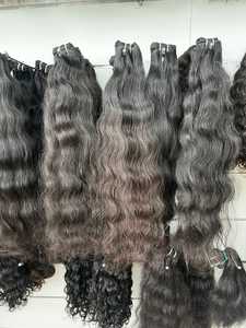 Extensiones de Cabello Humano Remy Natural Indio, Doble Trama a Máquina, Cabello Virgen, Ondulado - Product Image 2