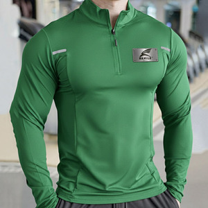 Top Quality Breathable <b>Compression</b> <b>Shirt</b> for Men Custom Logo Casual Solid Pattern Long Sleeve with O-Neck - Product Image 3