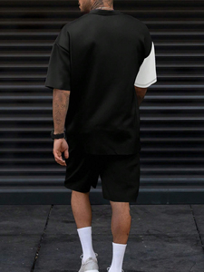 Breathable Men's 2 Piece Summer Tracksuit <b>Set</b> Casual T Shirt and Shorts Outfit Fashion Street wear Sweat <b>Set</b> for Gym Fitness - Product Image 3