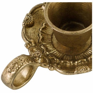 Hot Selling Aluminium Taper Candle <b>Holders</b> Set 2 Decorative <b>Candlesticks</b> Stand Antique <b>Gold</b> Christmas Home Decoration Dining - Product Image 2