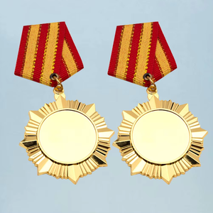 Medallas Deportivas Personalizadas de Aleación de Latón y Zinc, Solubles en Agua, Tejidas a Mano, al por Mayor, Medallas de Oro y Plata con Cinta - Product Image 4