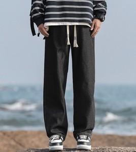 Pantalones Casuales Rectos de Estilo Retro Americano para Hombre, Cintura Media, Lavado Claro, Jeans de Mezclilla Ligeros para Primavera Y2K - Product Image 5