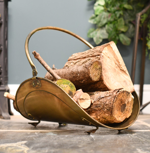 Best Quality Brass Fireplace <b>Logs</b> Holder Top Selling Latest Design Classic Brass Firewood Holder Best Price - Product Image 6