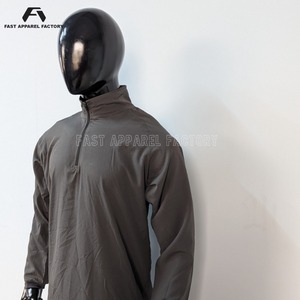 Superior Quality Men's 100% Cotton Half <b>Zip</b> Sweatshirt Durable Sustainable Pullover with Stand Collar and Embroidery for Winter - Product Image 6